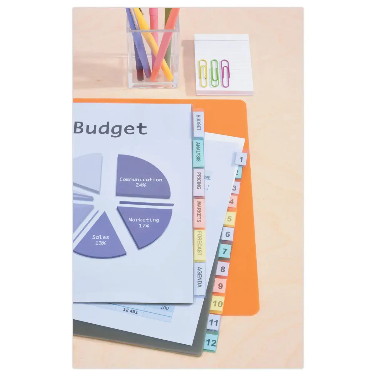 Jeu d'intercalaires en plastique AVERY pour format A4 maxi - 6 onglets personnalisables 