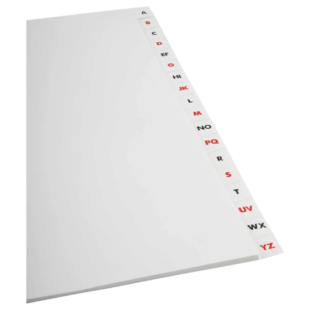 jeu d'intercalaires alphabétiques ELBA - Carte blanche 180 g - A4 - 18 onglets bicolores