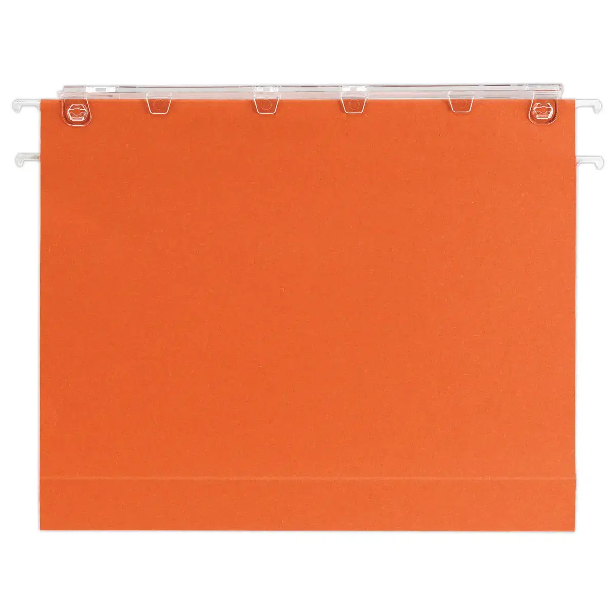 25 Dossiers suspendus pour tiroirs kraft recyclé - Fond 30 mm - Orange