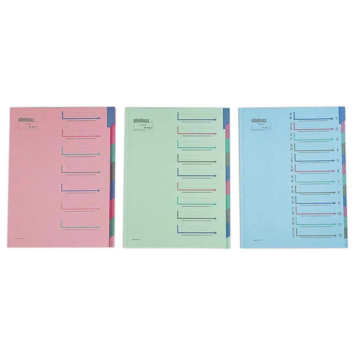 Trieur chemise carte - 12 compartiments - EXTENDOS