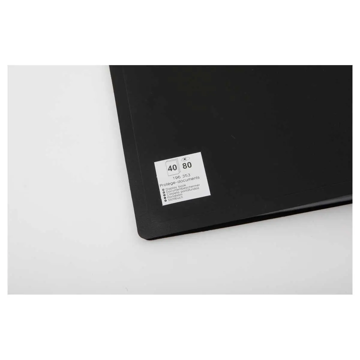 Prot&egrave;ge-documents A4 - Noir - 40 pochettes 