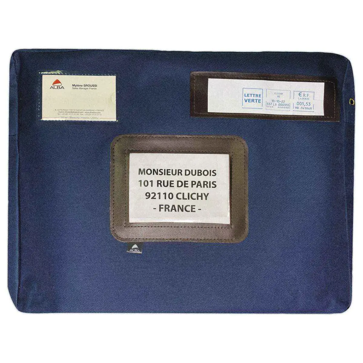 Pochette pour courrier 42 x 32 cm en polyester - Bleu - Alba 