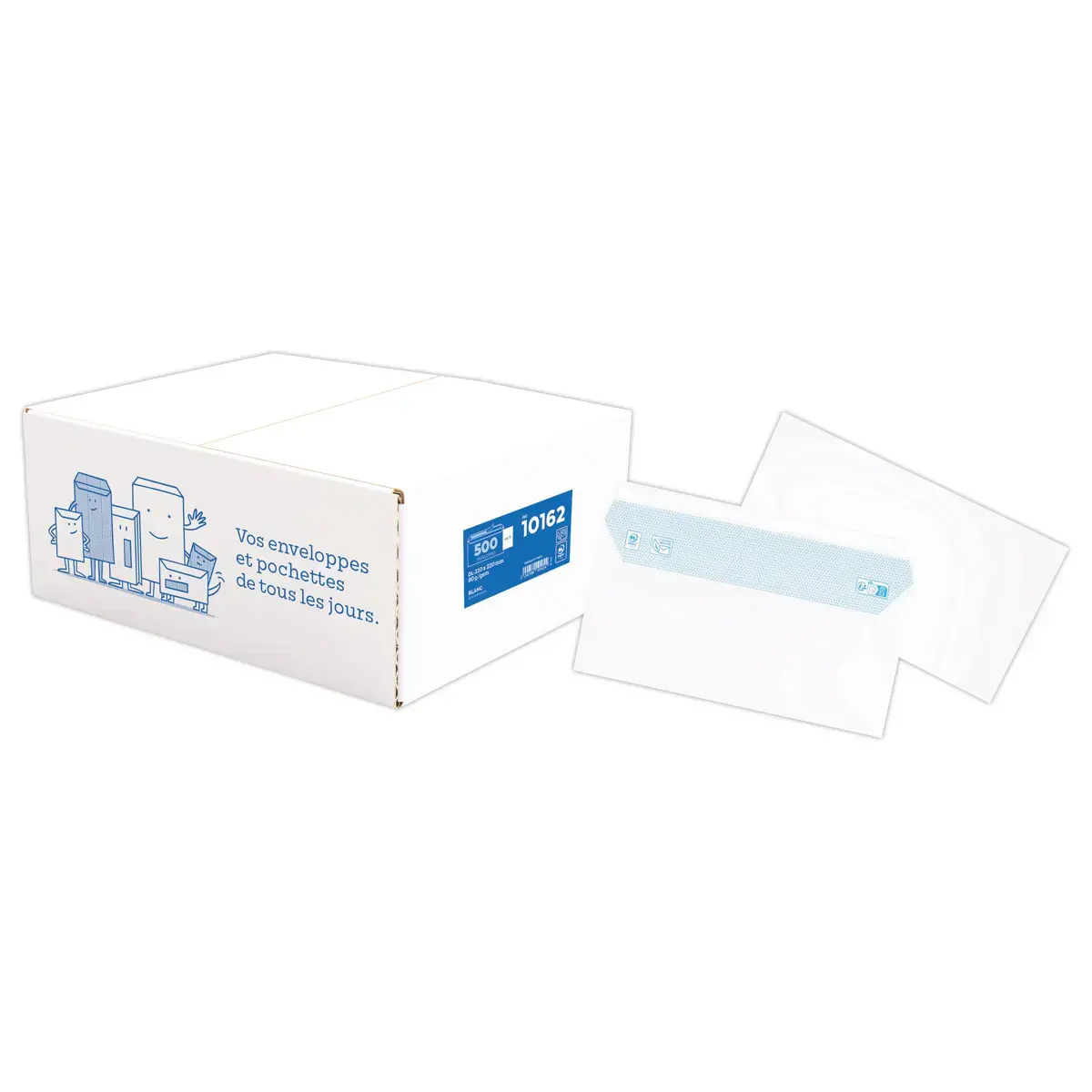 500 Enveloppes blanches pour mailing 