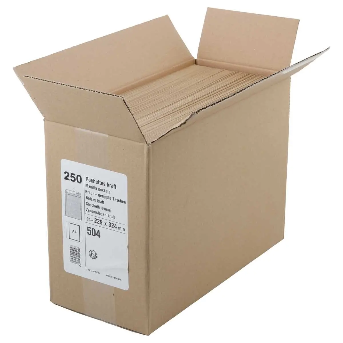 250 Pochettes kraft - Format C4 - GPV