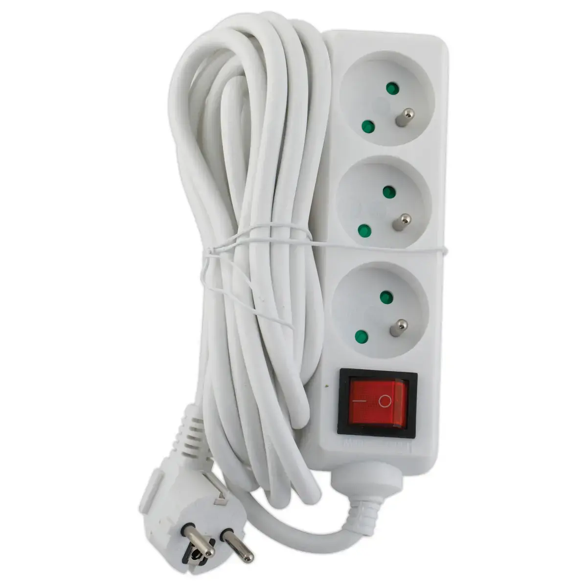 Multiprise 3 prises - Avec interrupteur - C&acirc;ble de 4 m 