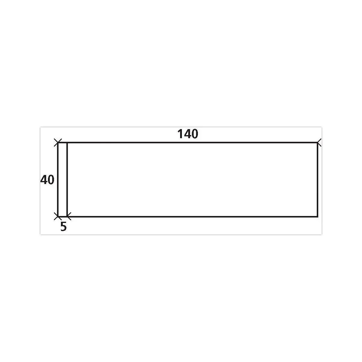 1000 étiquettes d'affranchissement 140 x 40 mm - 1 étiquette par planche