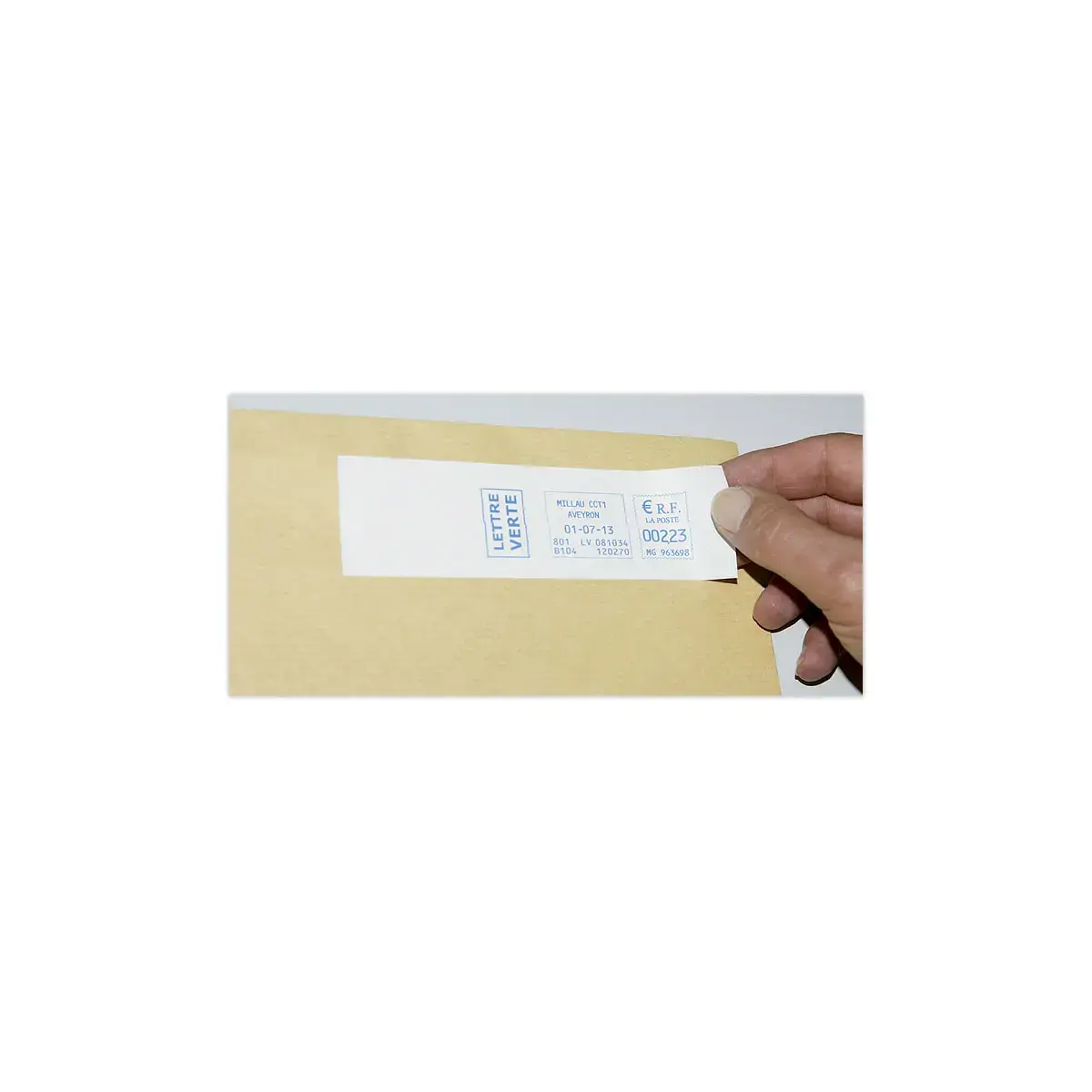 1000 étiquettes d'affranchissement 140 x 40 mm - 1 étiquette par planche