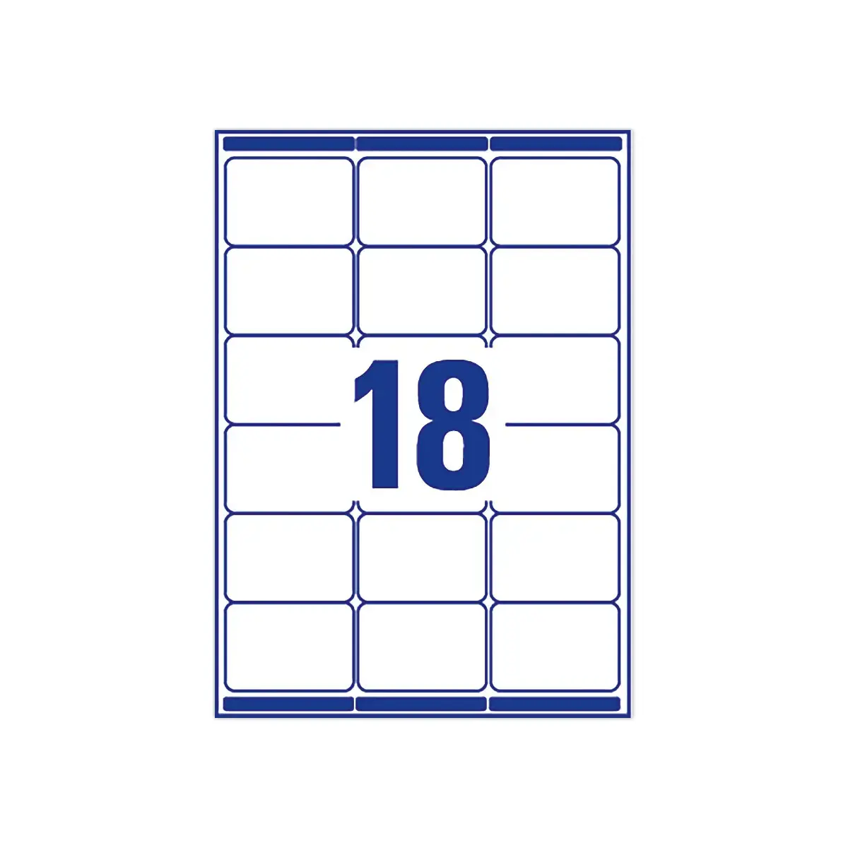 100 Planches de 18 étiquettes adresses blanches pour imprimantes laser - 63,5 x 46,6 mm - AVERY