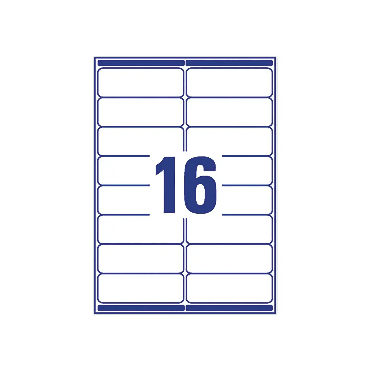 100 Planches de 16 &eacute;tiquettes adresses blanches pour imprimantes laser - 99,1 x 33,9 mm - AVERY 