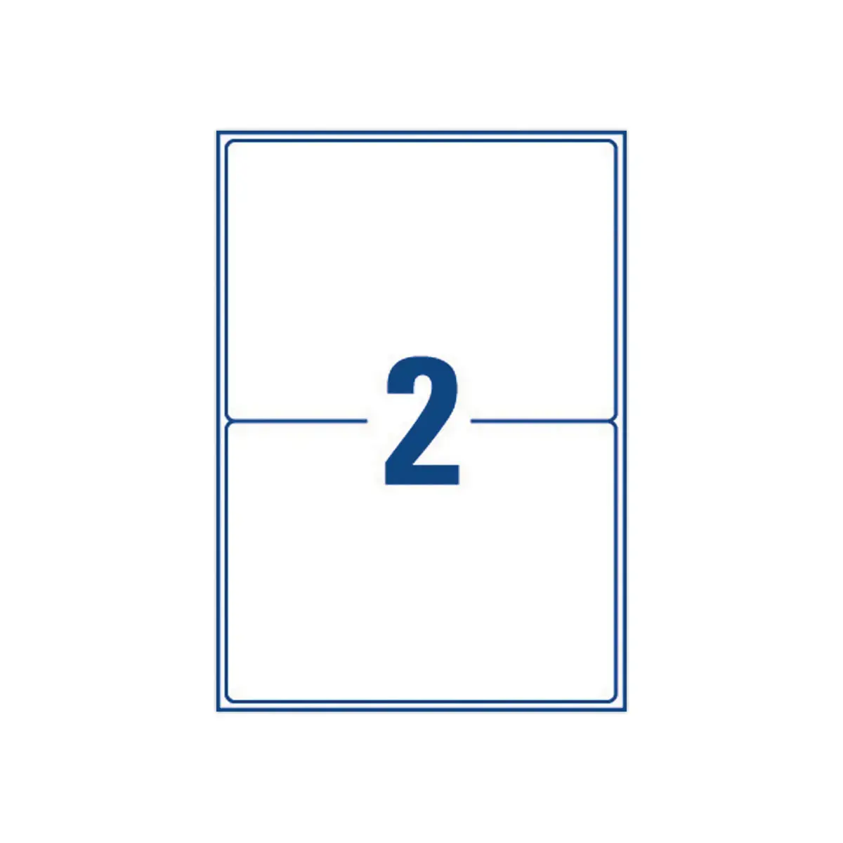 100 planches de 2 étiquettes adresses opaques pour imprimantes laser AVERY 199,6x143,5mm
