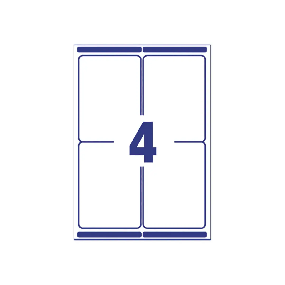 100 planches de 4 étiquettes adresses opaques pour imprimantes laser - 99,1x139mm - AVERY