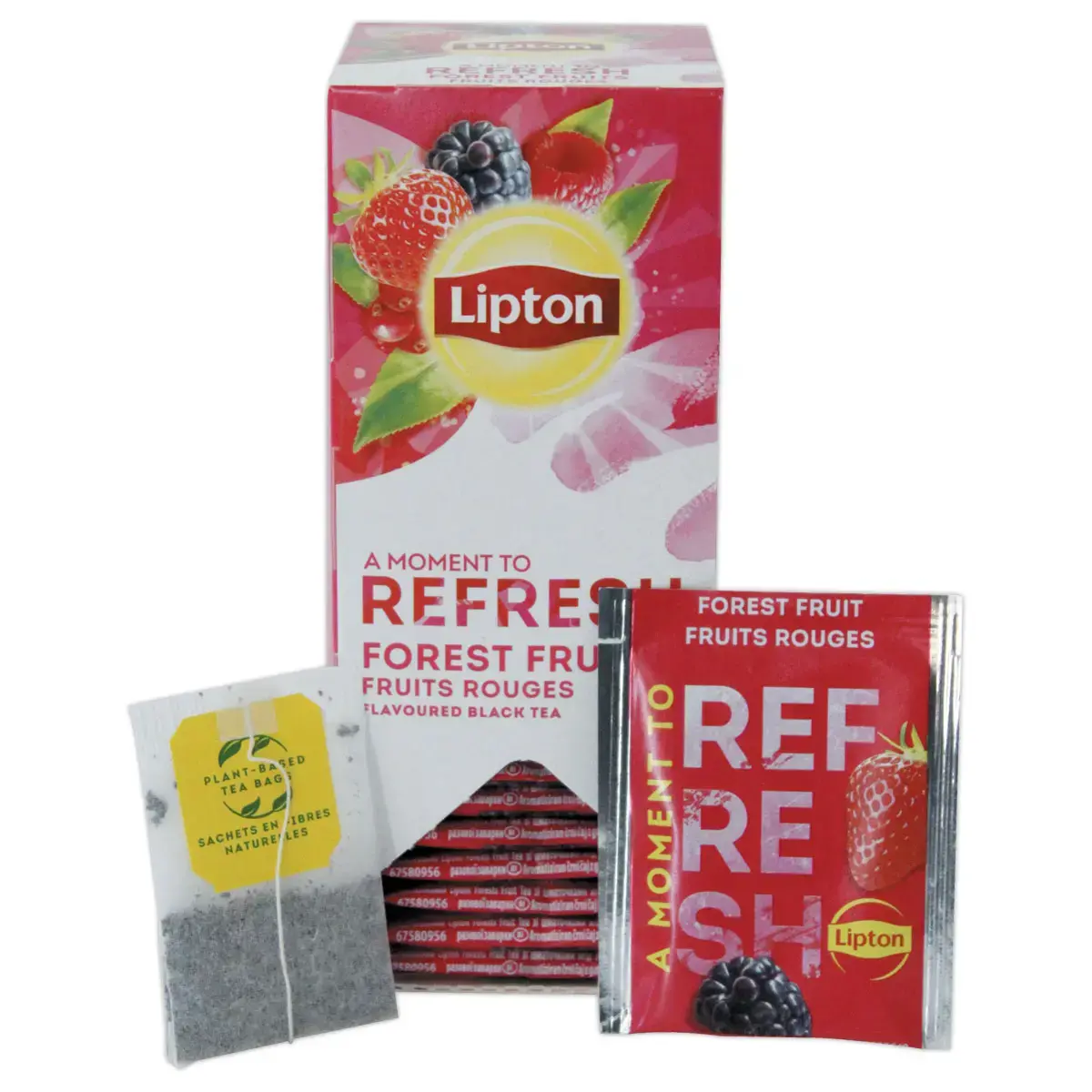 25 Sachets de th&eacute; aromatis&eacute; fruits rouges - LIPTON 