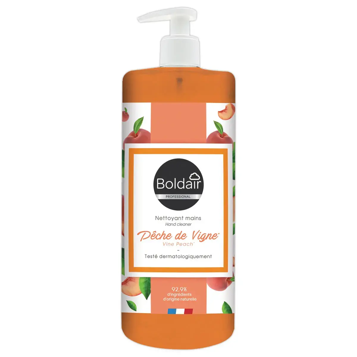 Flacon de savon liquide parfum p&ecirc;che - 500 ml - TOPMAIN 
