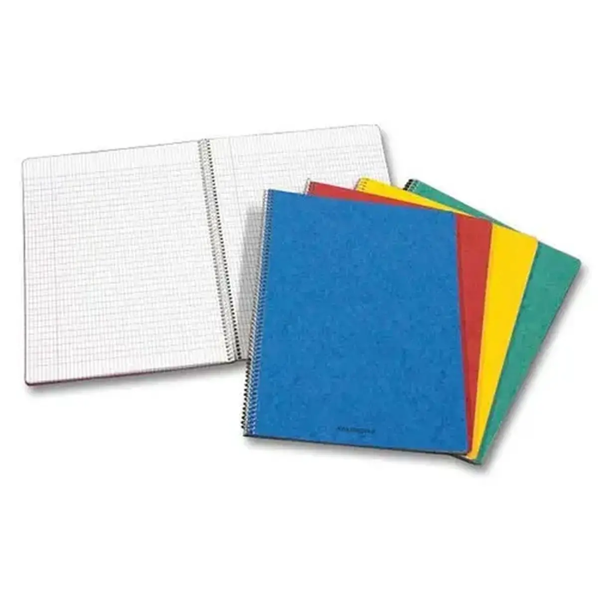 Cahier spirale Buroclass 16,5x21 cm, lign&eacute; avec marge, 80g, 120 pages 