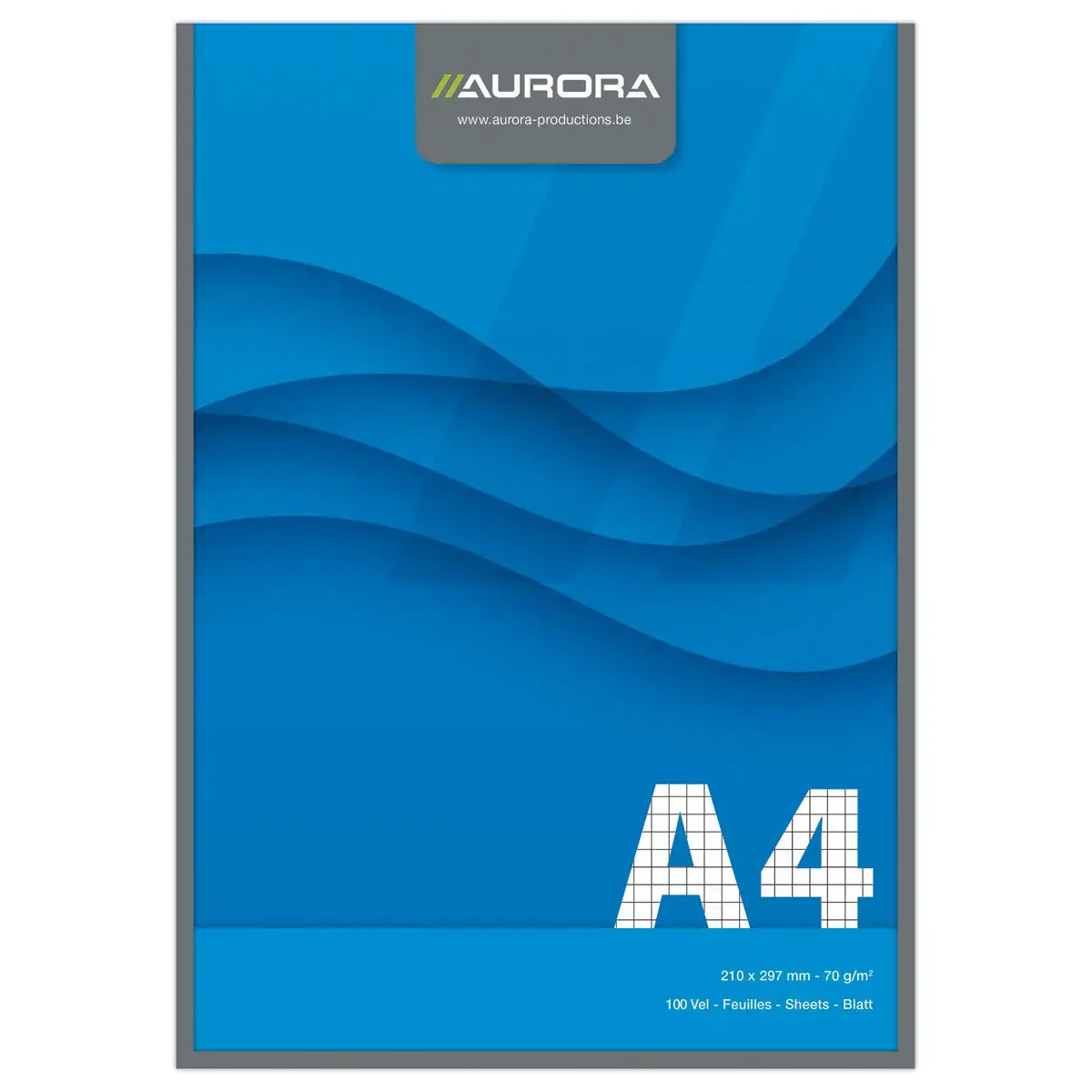 Bloc de correspondance 70g, A4, 5x5, 100 feuilles
