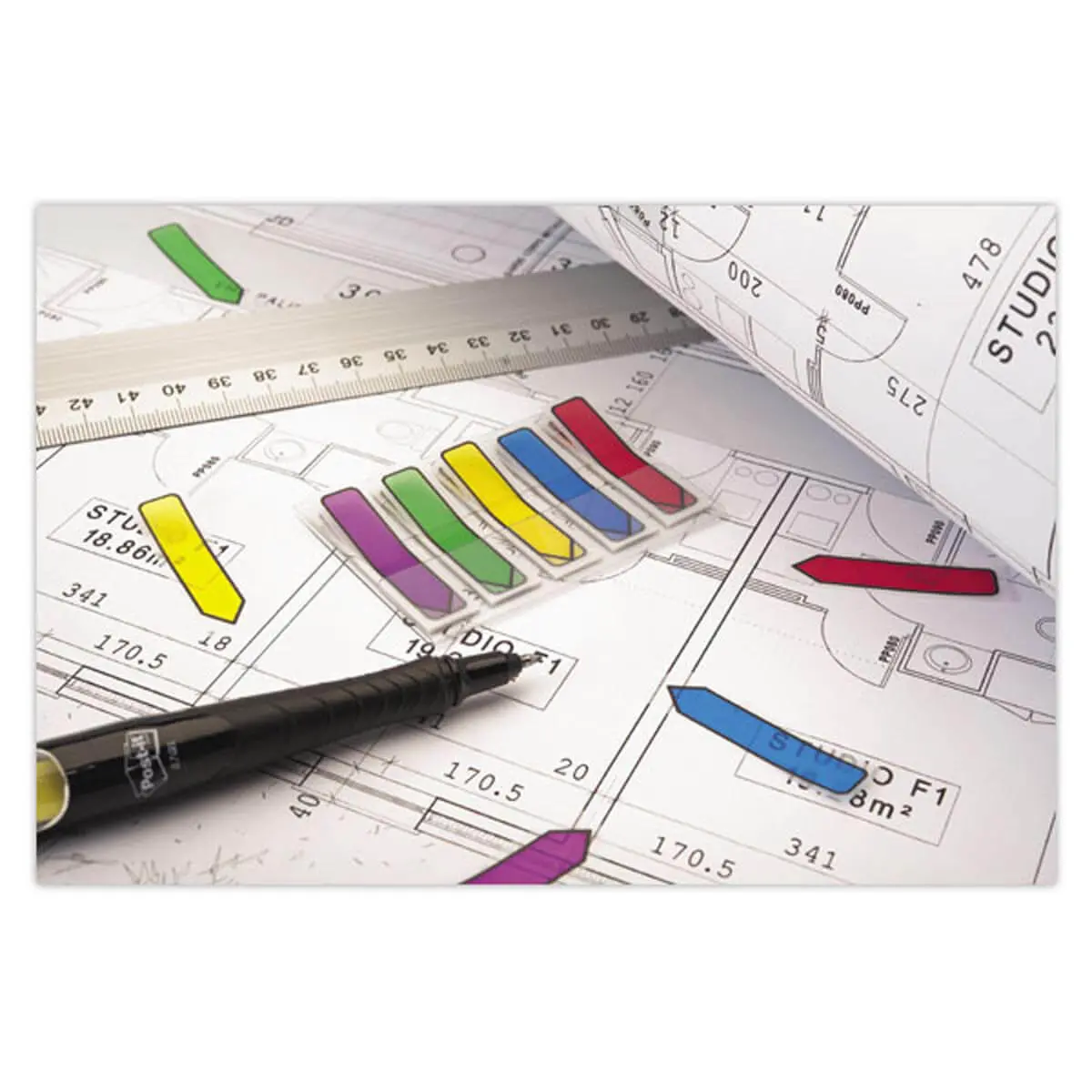 Distributeurs de 24 marque-pages flèches souples - POST-IT