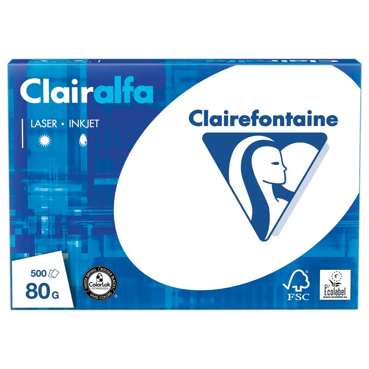 5 Ramettes papier soit 2 500 feuilles A4 Clairalfa - 80g - Clairefontaine 