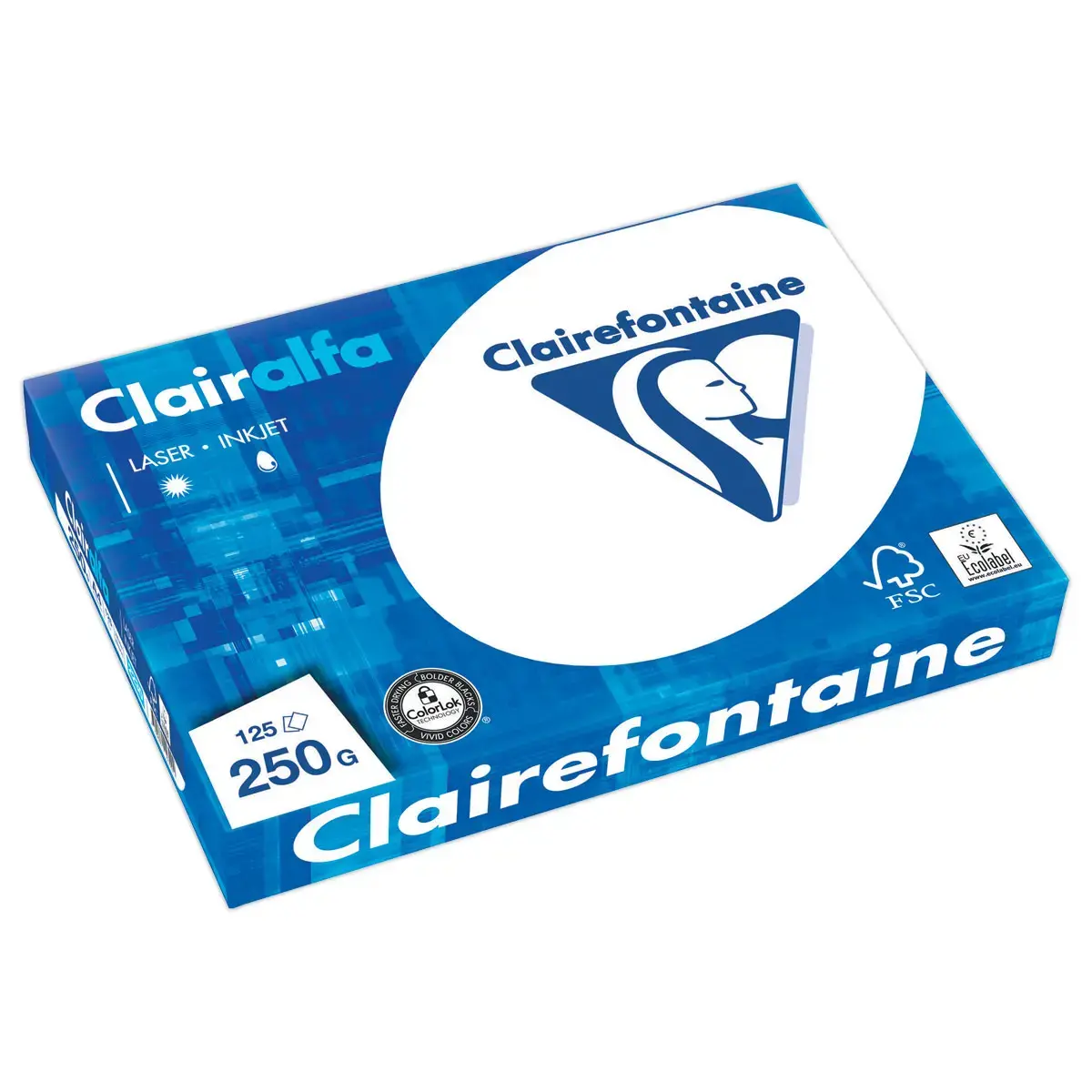 Ramette de 125 feuilles de papier extra-blanc A4 Clairalfa - 250g - CLAIREFONTAINE