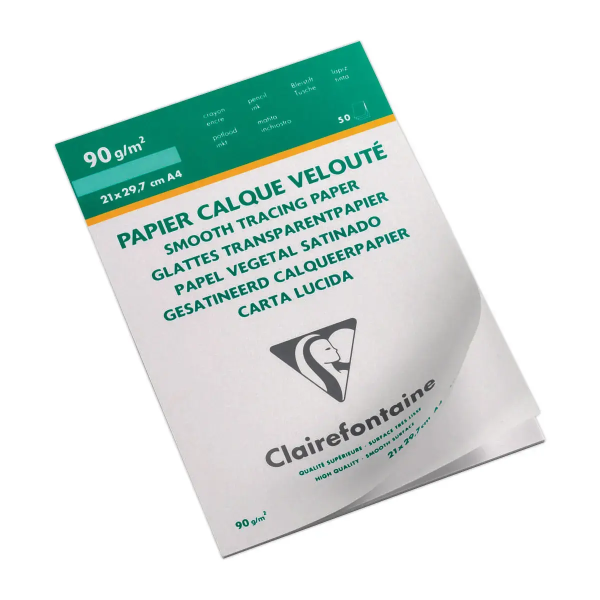 Bloc de 50 feuilles calque A4 90g - Clairefontaine