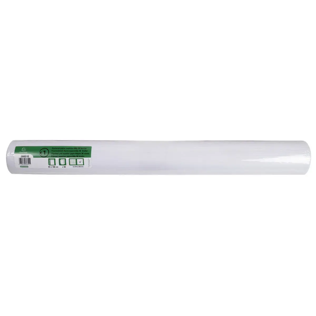 5 Recharges pour chevalet de conf&eacute;rence - 70g uni extra blanc - Exacompta 