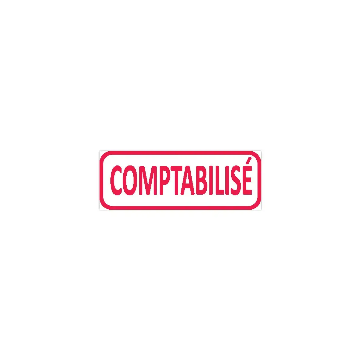 Tampon &agrave; formule commerciale "Comptabilis&eacute;" - rouge - TRODAT 