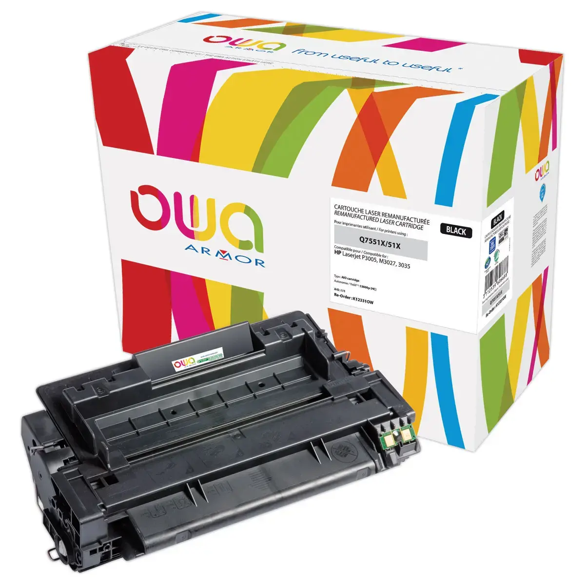 Toner équivalent HP 51X - Noir - Owa