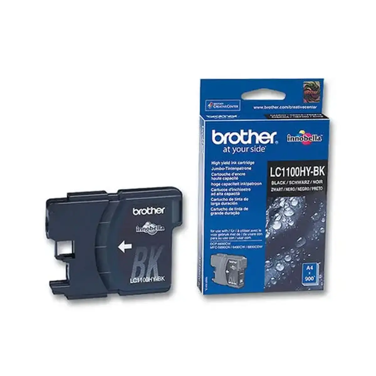 Cartouche jet d'encre BROTHER noire LC1100HYBK haute capacité