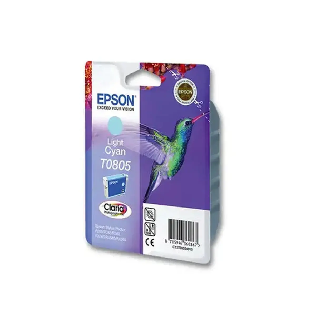 Cartouche jet d'encre EPSON cyan clair Colibri T0805