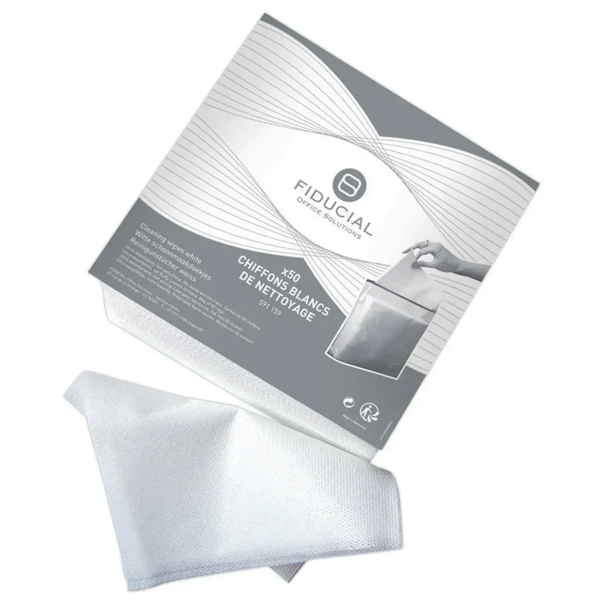 50 Chiffons blancs non pelucheux - Fiducial