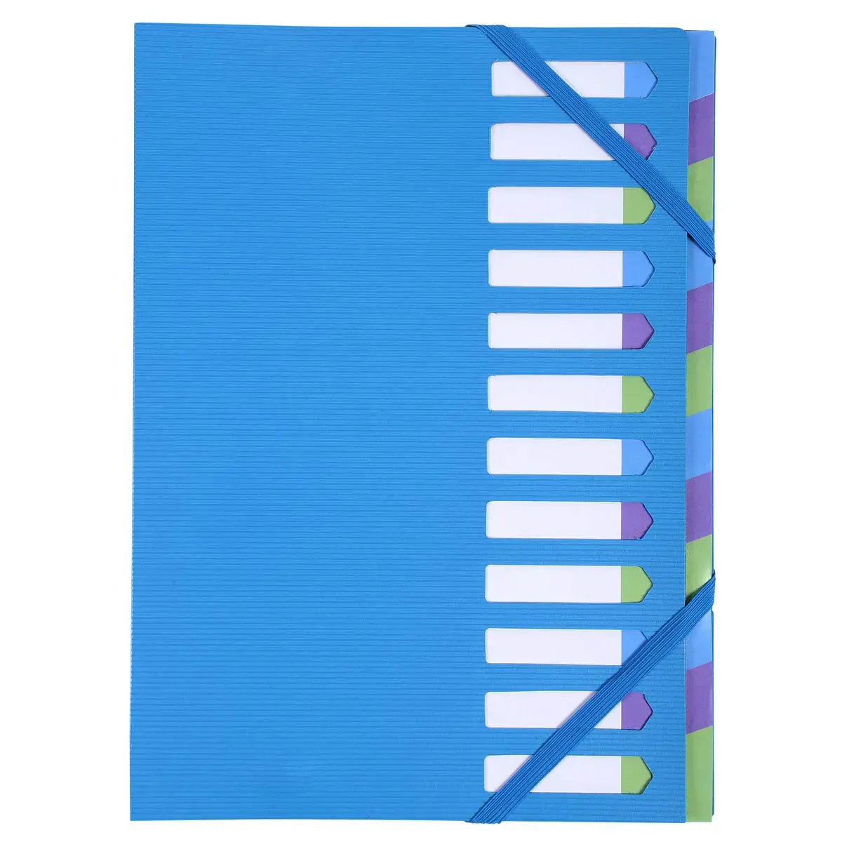 Trieur extensible Harmonika® 12 compartiments Campus® Neon - A4 - Bleu - EXACOMPTA