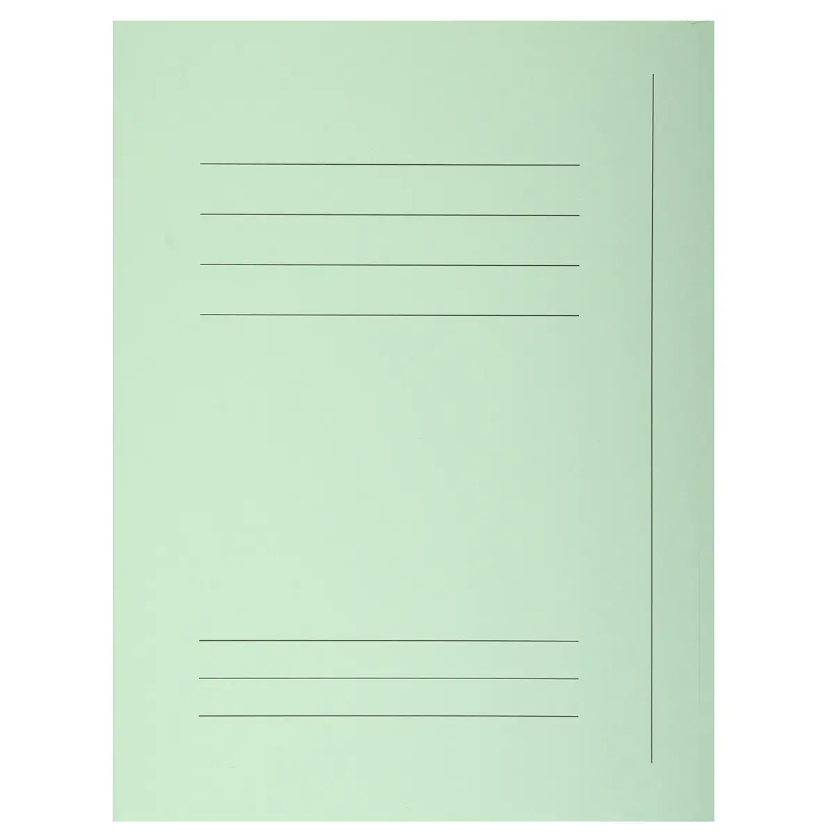 Paquet 50 chemises imprimées 3 rabats SUPER 210 - 24x32cm - Vert clair - EXACOMPTA