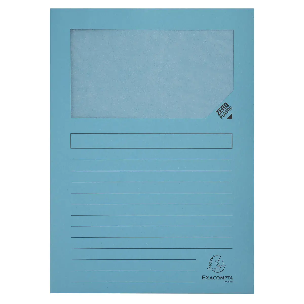 Paquet de 25 chemises &agrave; fen&ecirc;tre Forever&reg; 120 g/m&sup2; - 22 x 31 cm - Bleu clair - Exacompta 