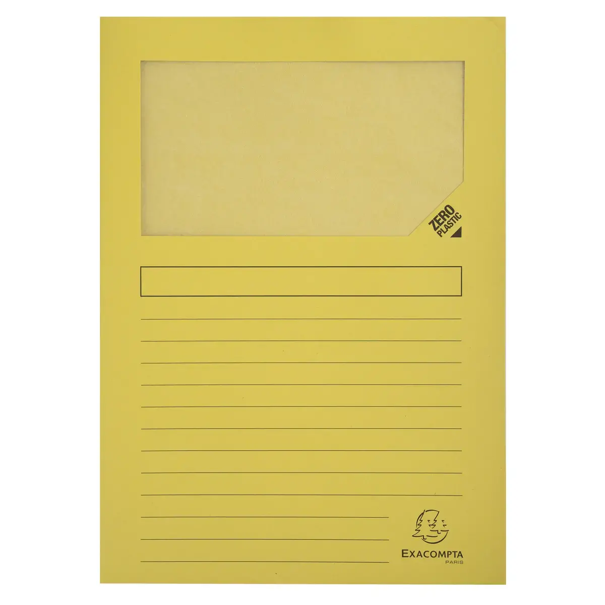 Paquet de 25 chemises &agrave; fen&ecirc;tre Forever&reg; 120g/m&sup2; - 22x31cm - Jaune - EXACOMPTA 