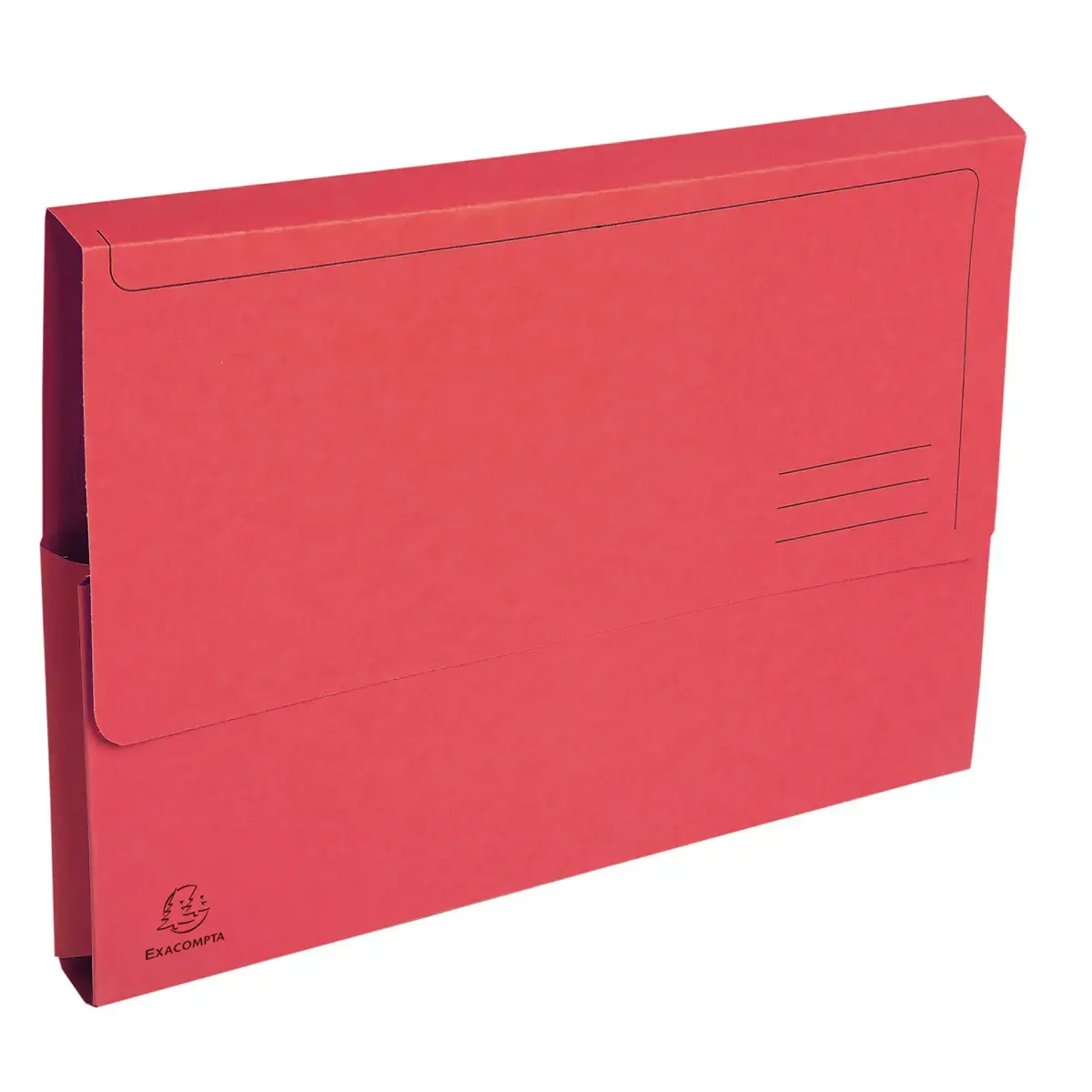 Paquet de 10 chemises poche coloris vifs Forever - 24x32cm - Rouge - EXACOMPTA