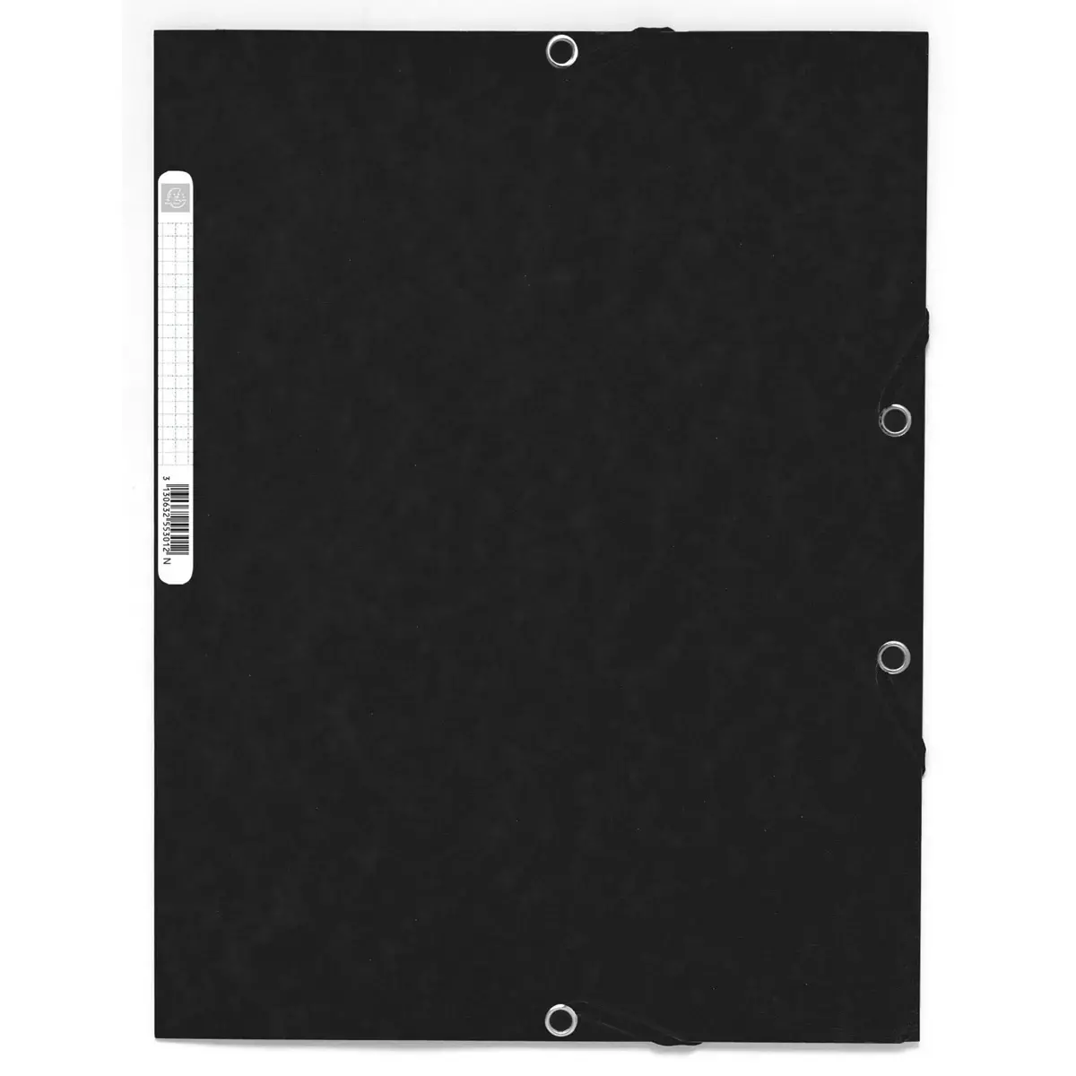 Chemise à élastique 3 rabats carte lustrée 355gm² - A4 - Noir - EXACOMPTA