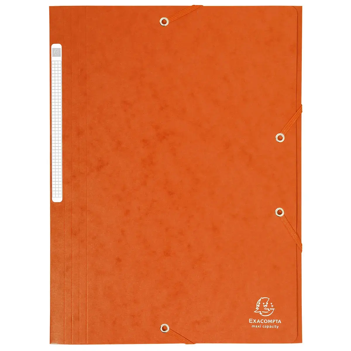 Chemise à élastiques Maxi capacity carte lustrée 425gm² - A4 - Orange - EXACOMPTA