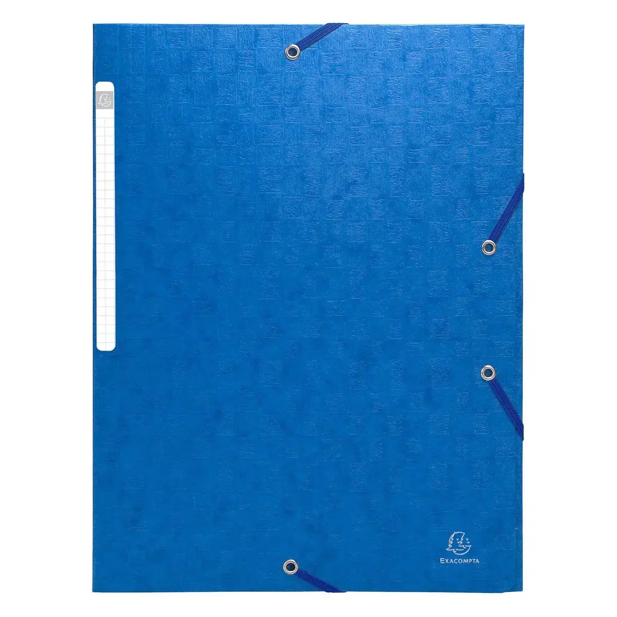 Chemises à élastiques carte lustrée 3 rabats monobloc - Bleu - EXACOMPTA
