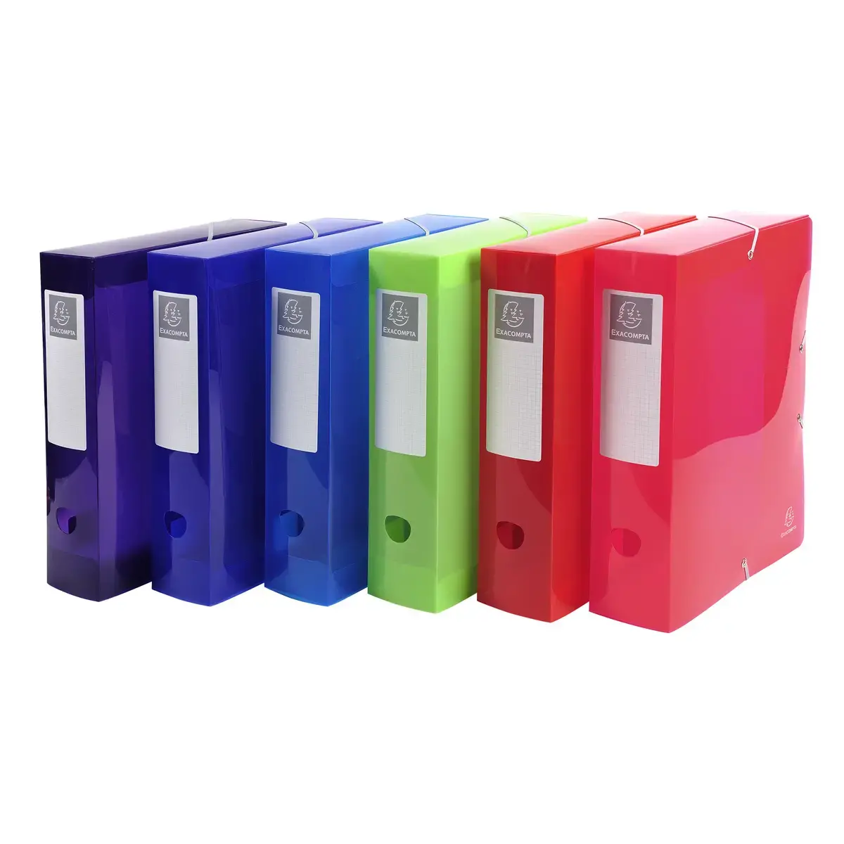 Boite de classement en polyproppyl&egrave;ne dos 80mm Iderama PP - A4 - Couleurs assorties - EXACOMPTA 