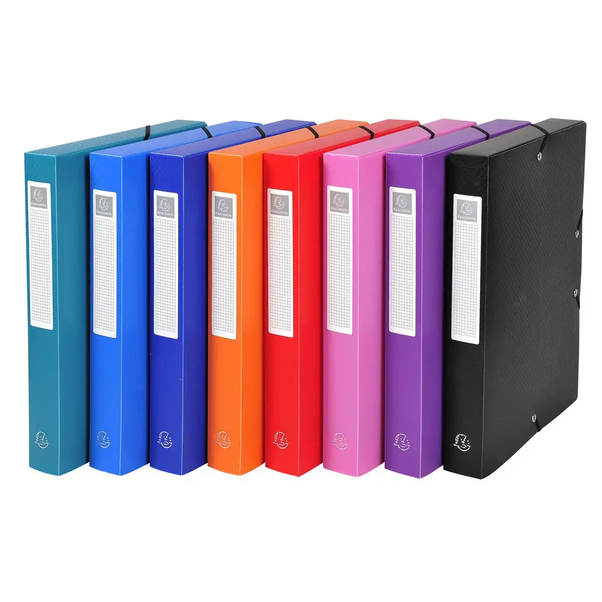Boite de Classement Exabox Dos 40mm polypropylène 7/10e OPAK - A4 - Couleurs assorties - EXACOMPTA