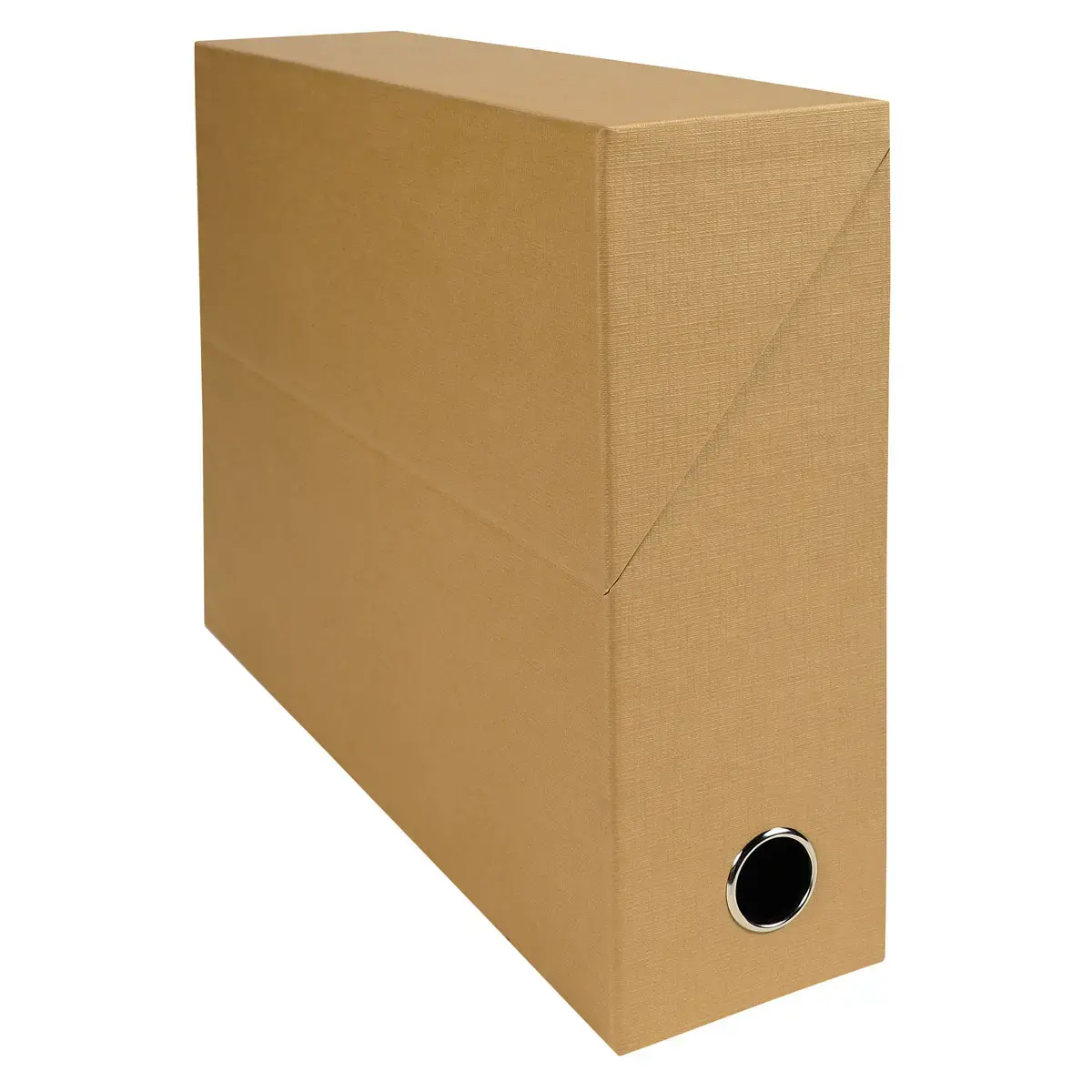 Boite transfert Dos 90mm papier toilé - Havane - EXACOMPTA