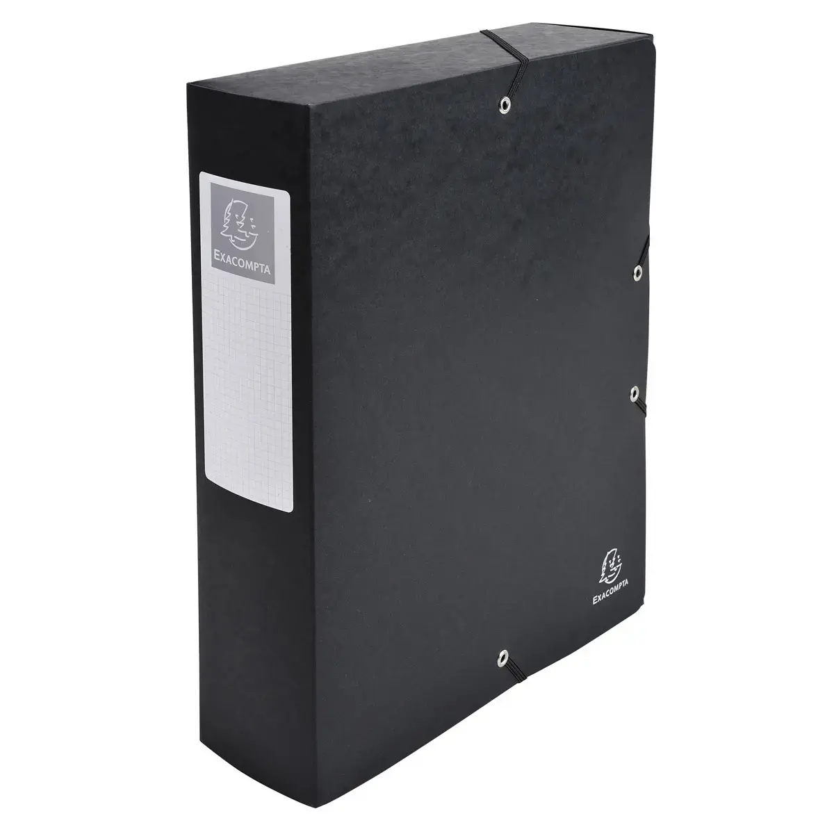 Boite de classement Exabox Dos 80mm Carte lustr&eacute;e - A4 - Noir - EXACOMPTA 