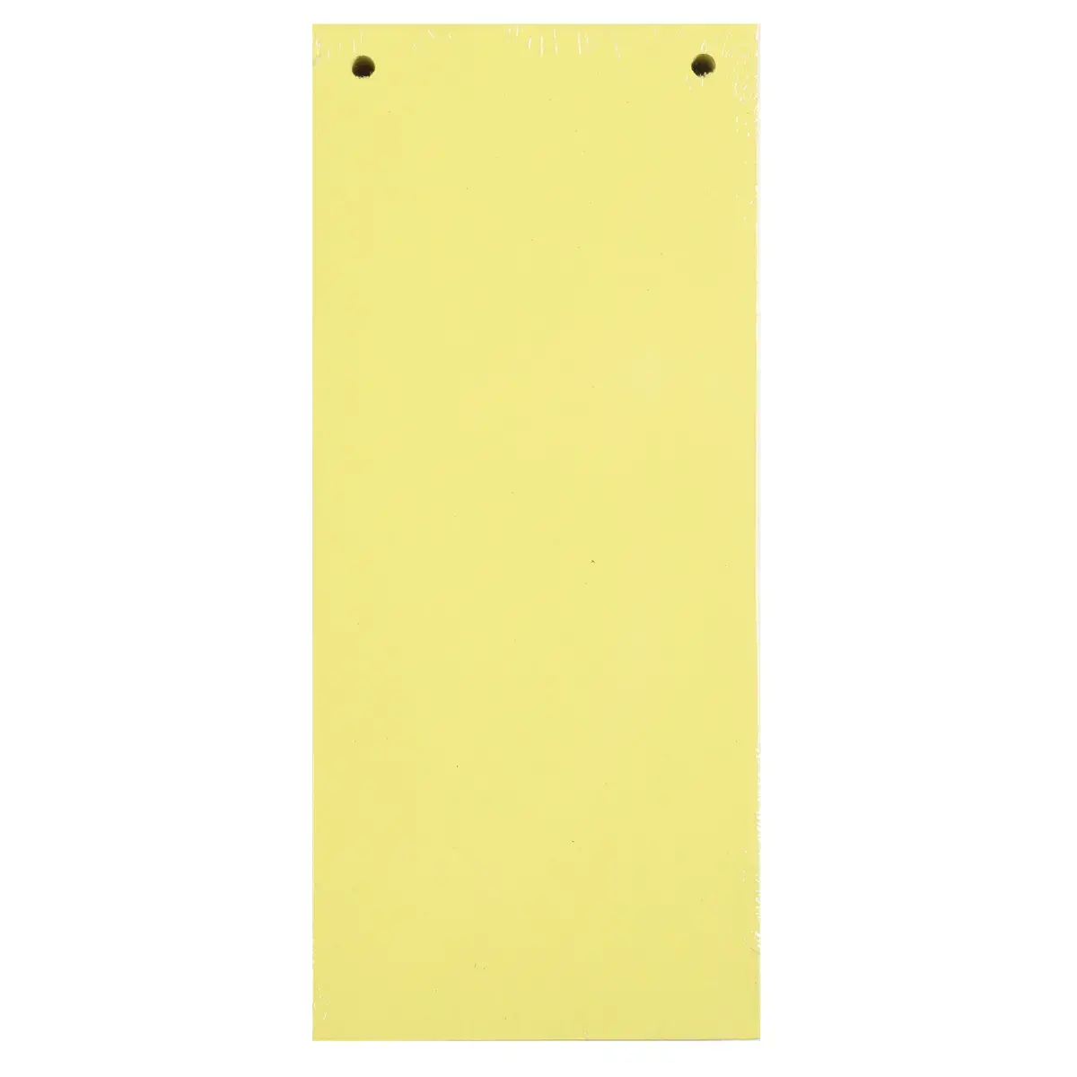 Paquet 100 fiches intercalaires horizontales unies perforées - 105x240mm - Jaune - EXACOMPTA
