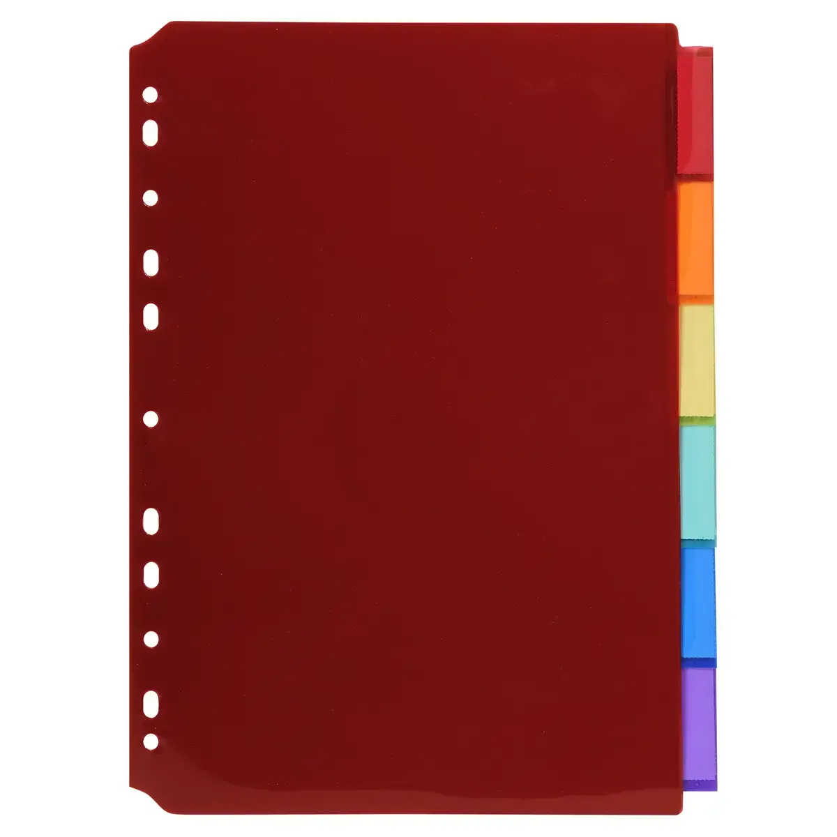 Intercalaires PP transparent couleurs avec porte &eacute;tiquette A4 6 positions - Exacompta 