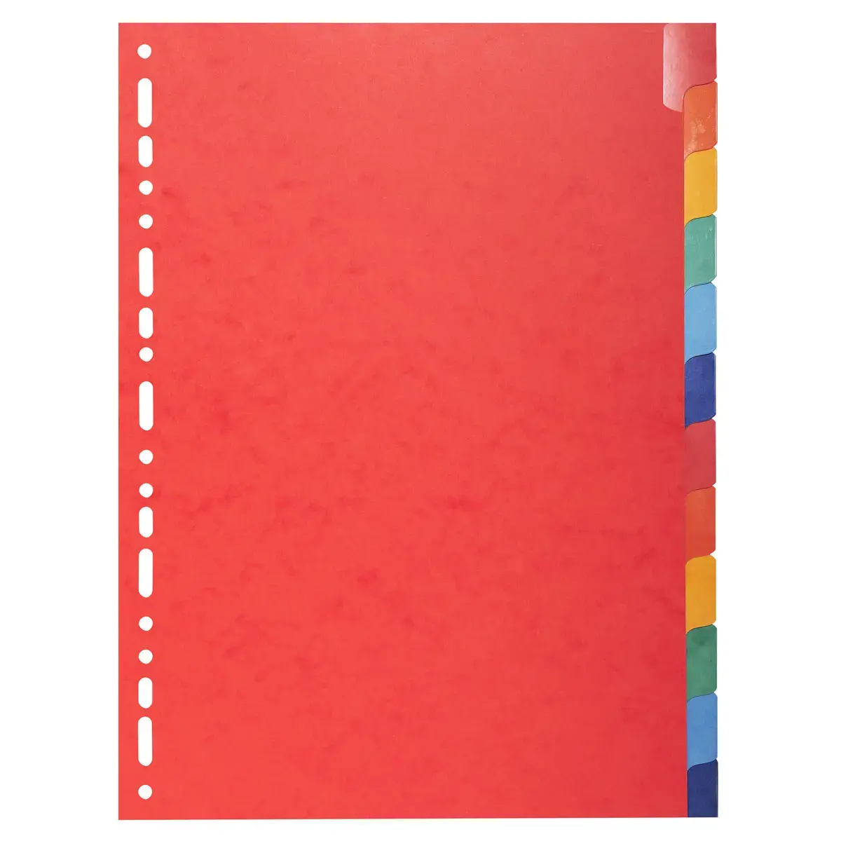 Intercalaires Carte lustrée 225g avec onglets renforcés - 12 positions - A4 - EXACOMPTA
