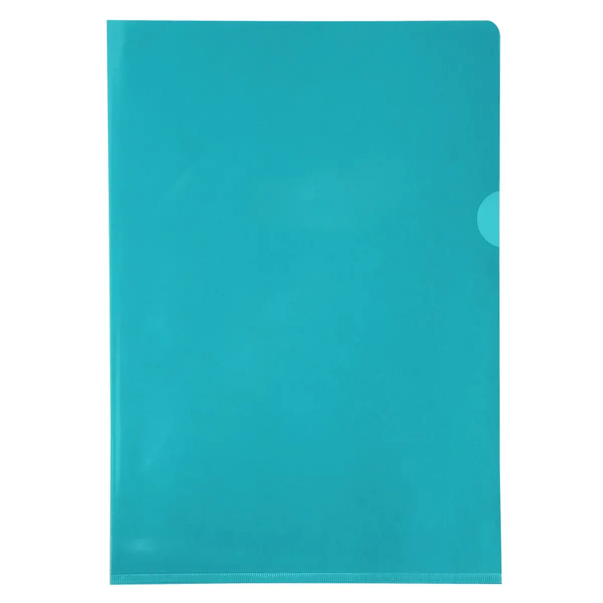 Etui carton de 100 pochettes coin PVC lisse haute résistance 13/100e - A4 - Vert - Exacompta