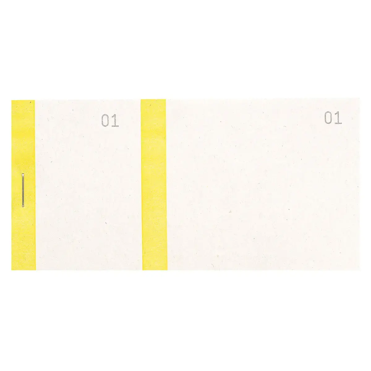 Bloc vendeur à bande couleur 100 feuillets double numérotage - Format 6 ,6x13,5 cm - Jaune - EXACOMPTA