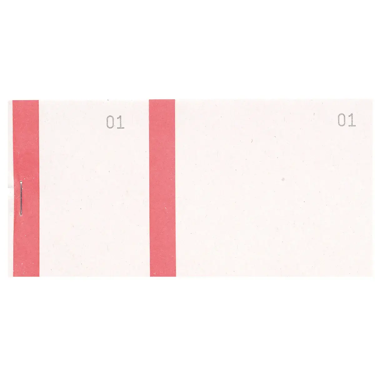 Bloc vendeur à bande couleur 100 feuilleslets double numérotage - Format 6 ,6 x 13,5 cm - Rouge - Exacompta