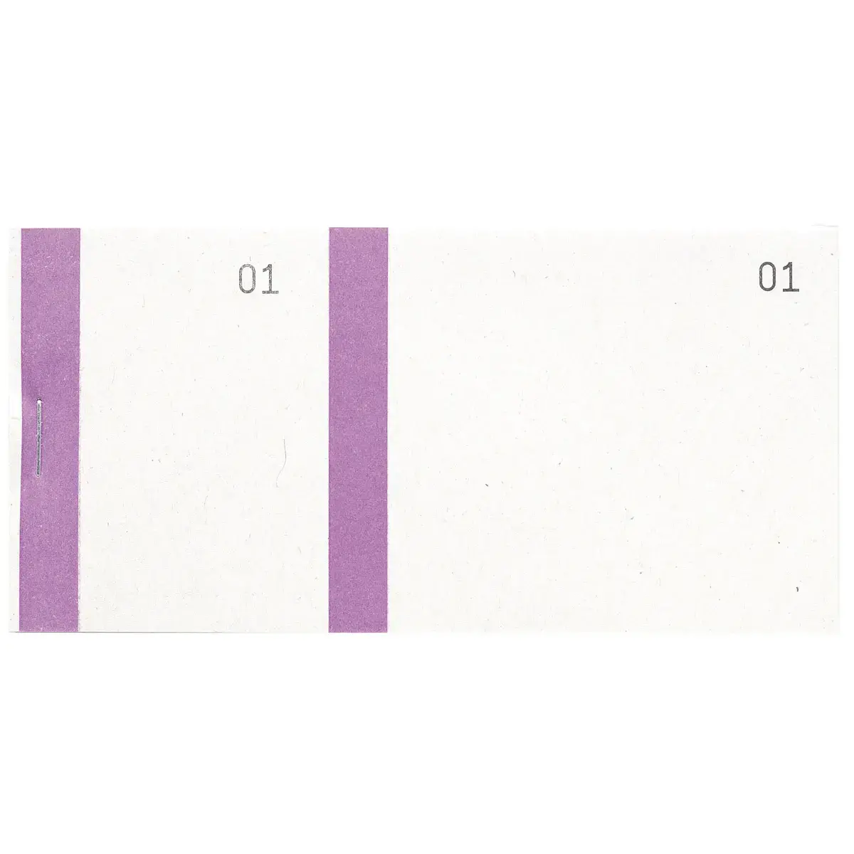 Bloc vendeur à bande couleur 100 feuillets double numérotage - Format 6 ,6x13,5 cm - Violet - EXACOMPTA