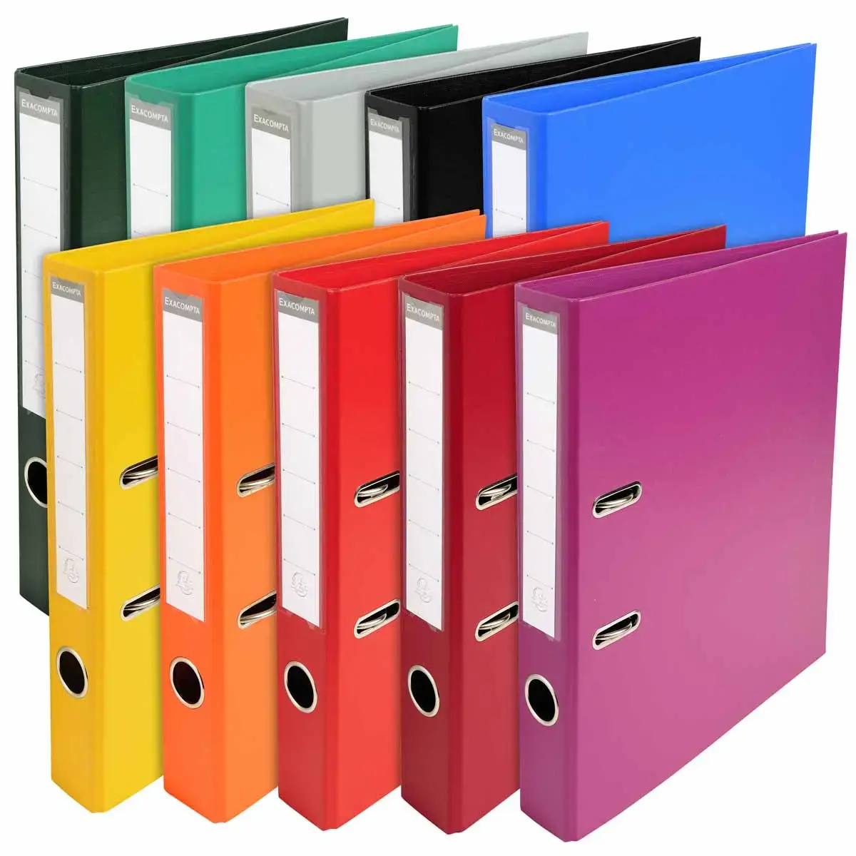 Classeur à levier PVC A4 dos de 50mm. - Couleurs assorties - EXACOMPTA