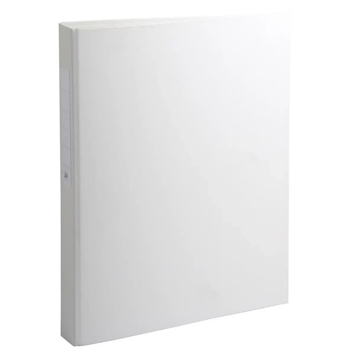 Classeur rembordé polypropylène 2 anneaux ronds de 25mm sur 3eme de couverture - Blanc - EXACOMPTA
